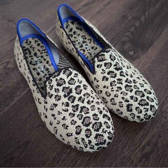 Rothy’s leopard print flat loafers. In great used condition. Animal print - Picture 1 of 8